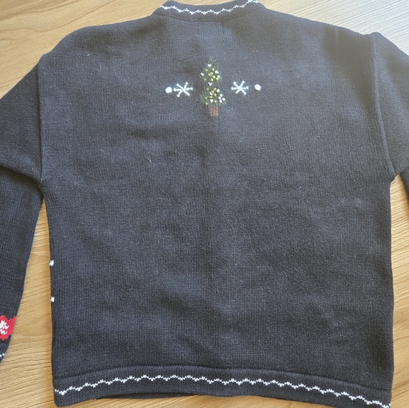 vtg Christmas Sweater "Nut Cracker" Angel and Mittens Crochet Women's Size s - Picture 2 of 8